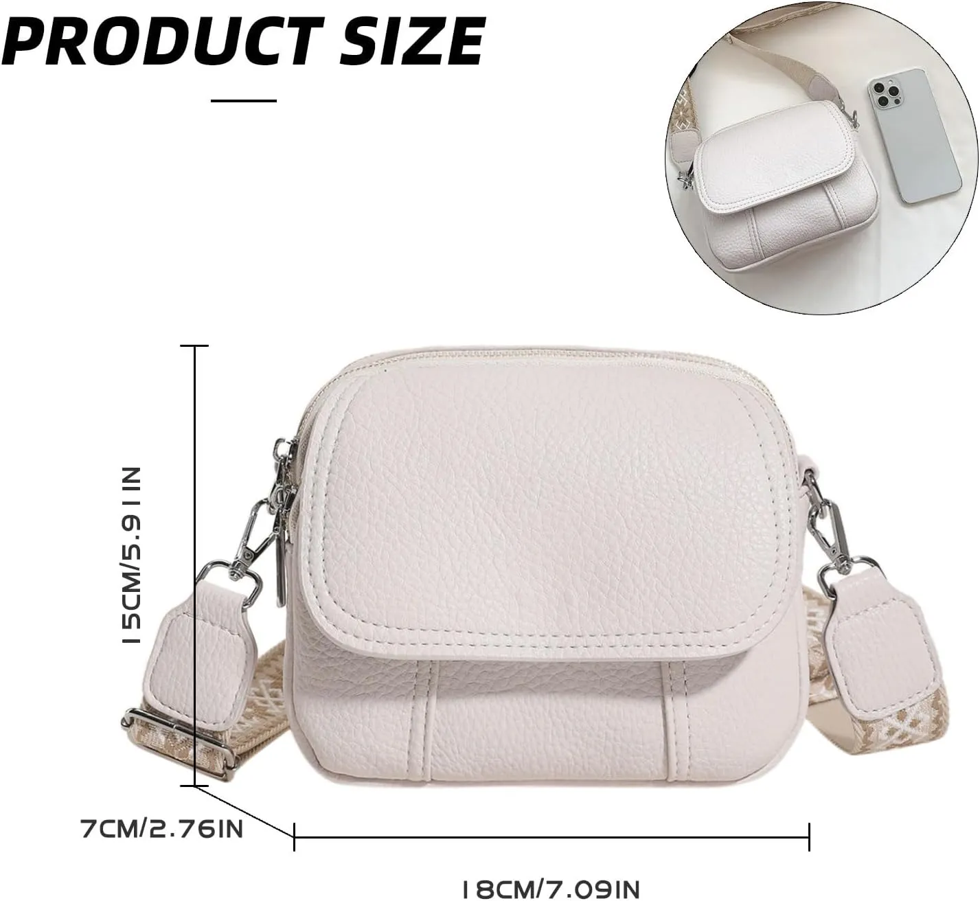 Yaopeing Crossbody Handbag,Fashion Small Leather Shoulder Handbags for Women