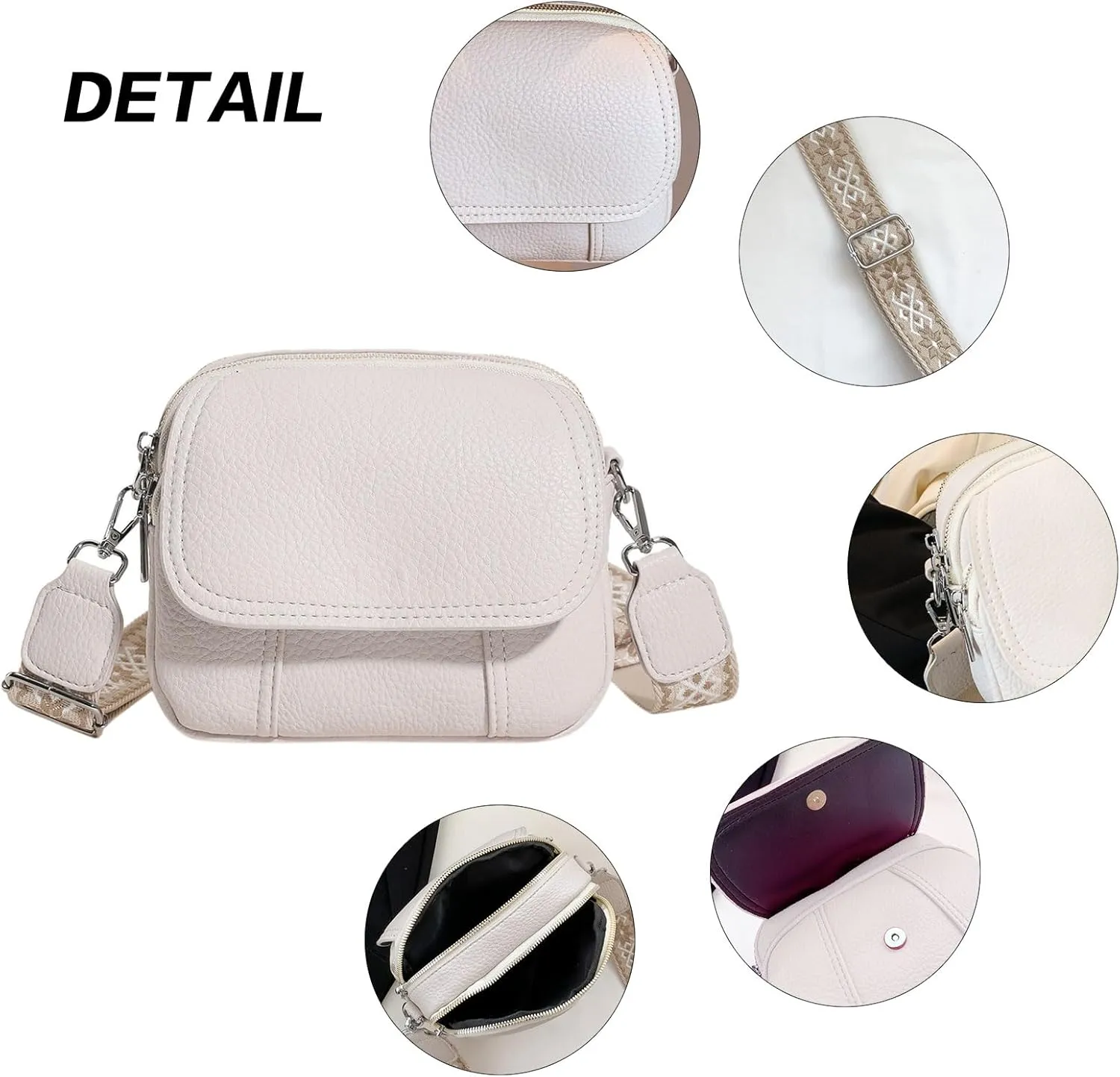 Yaopeing Crossbody Handbag,Fashion Small Leather Shoulder Handbags for Women