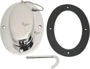 Yctze Rope Deck Pipe 304 Stainless Steel Chain Deck Pipe with Rubber Gasket 6.32x4.47in Base 4.3x2.31in Hole Marine Yacht Accessories