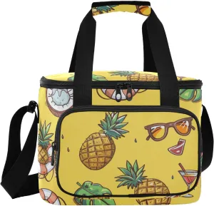 Yellow Summer Theme Large Capacity Kids Lunch Bag Crossbody Insulated Bags for Nurse