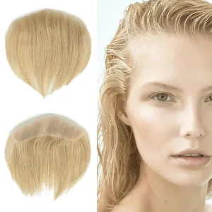 Zakya Women Hair Patch Bald Spot Toupee Natural Skin-Close Hairline with Real Human Hair Women’s Front HairPieces 6 * 1.5 Inch Hairline Topper for Women #22