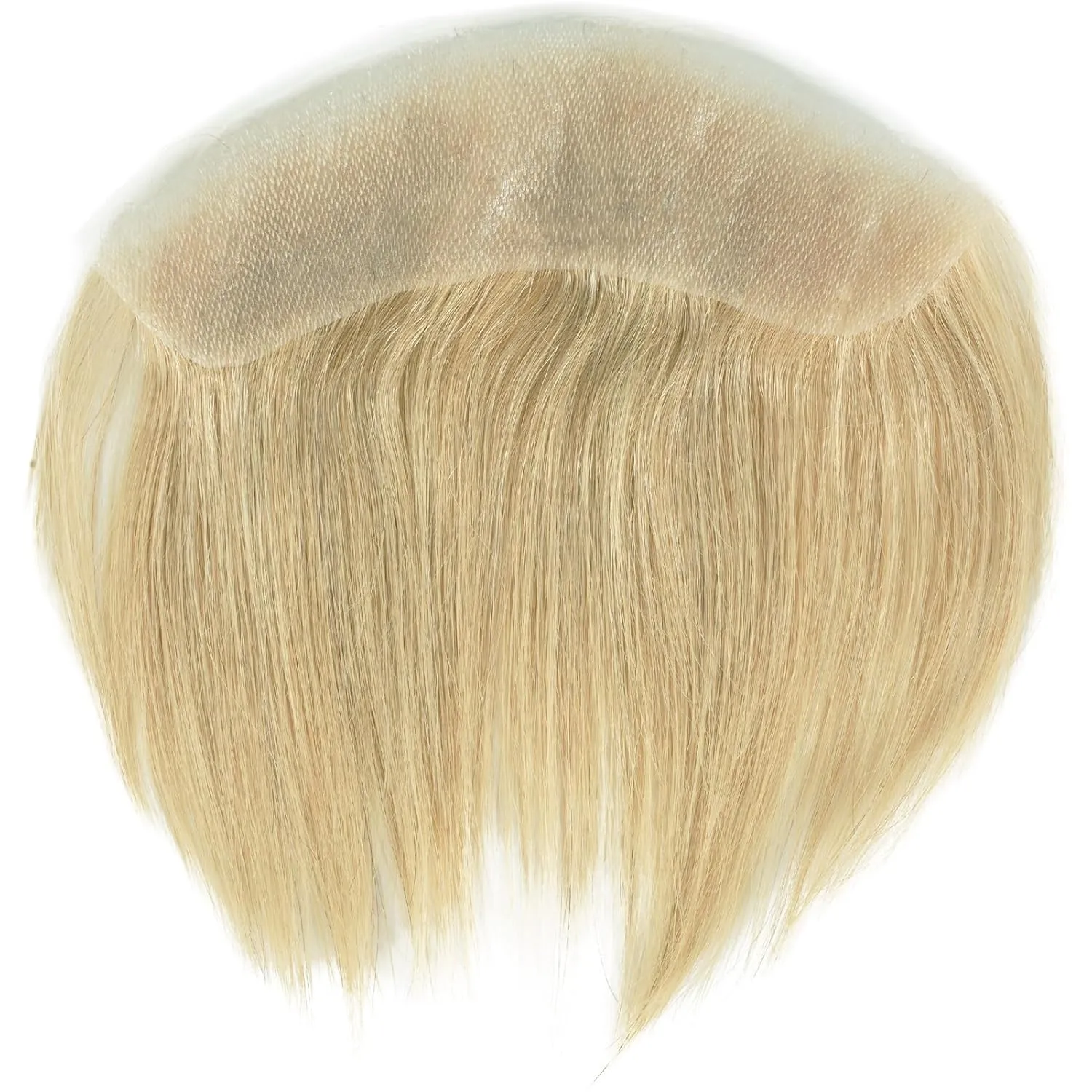 Zakya Women Hair Patch Bald Spot Toupee Natural Skin-Close Hairline with Real Human Hair Women’s Front HairPieces 6 * 1.5 Inch Hairline Topper for Women #22