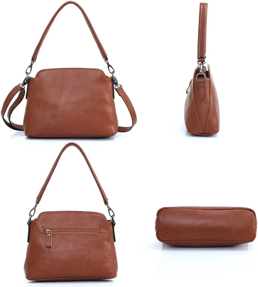 zency Genuine Leather Bags For Women Vintage Simple Small Handbag Casual Female Shoulder Crossbody Tote Bag Winter