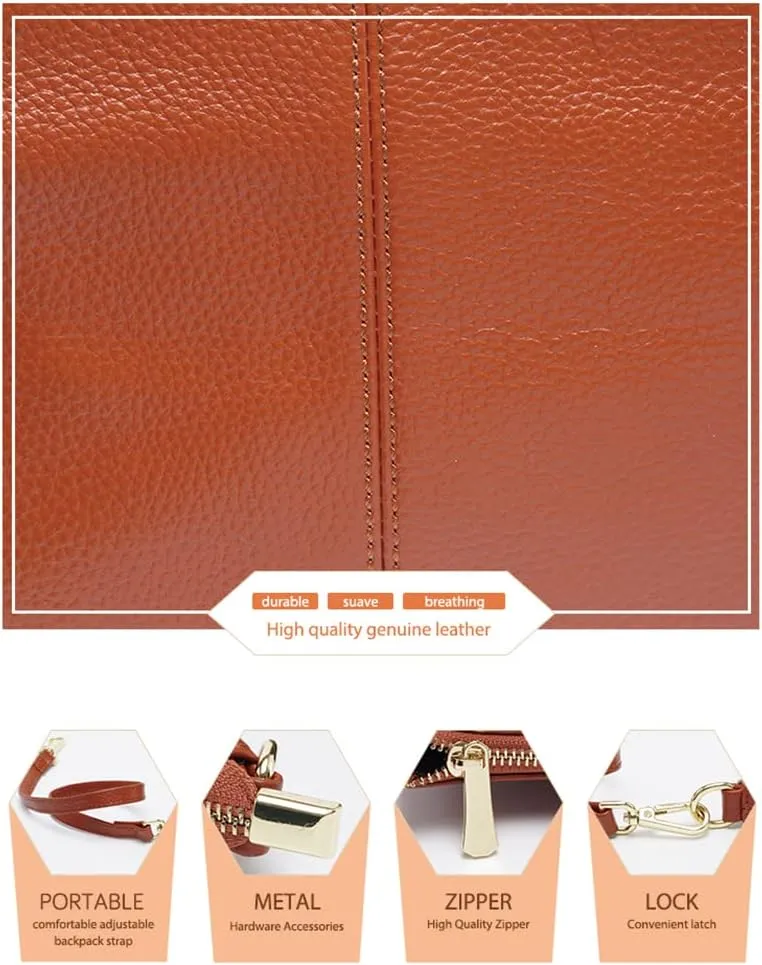 zency Women's Genuine Leather Clutch Bag Leisure Wristlet Vintage Small Handbag Female Underarm Bags Lady Shoulder Crossbody