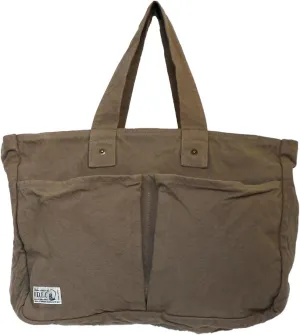 ZIP BOX Tote Bag Cotton100% Canvas Zipper Fastener japan Washable Outer Pocket Sholder hand Bag (VC-24)
